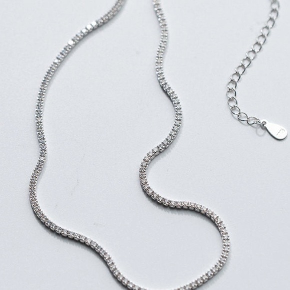 Tennis choker necklace - Picture 2 of 8